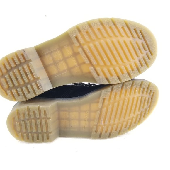 Dr. Doc Martens Womens Size 7 Black Patent Leather Combat Boots 1460W - Picture 6 of 8